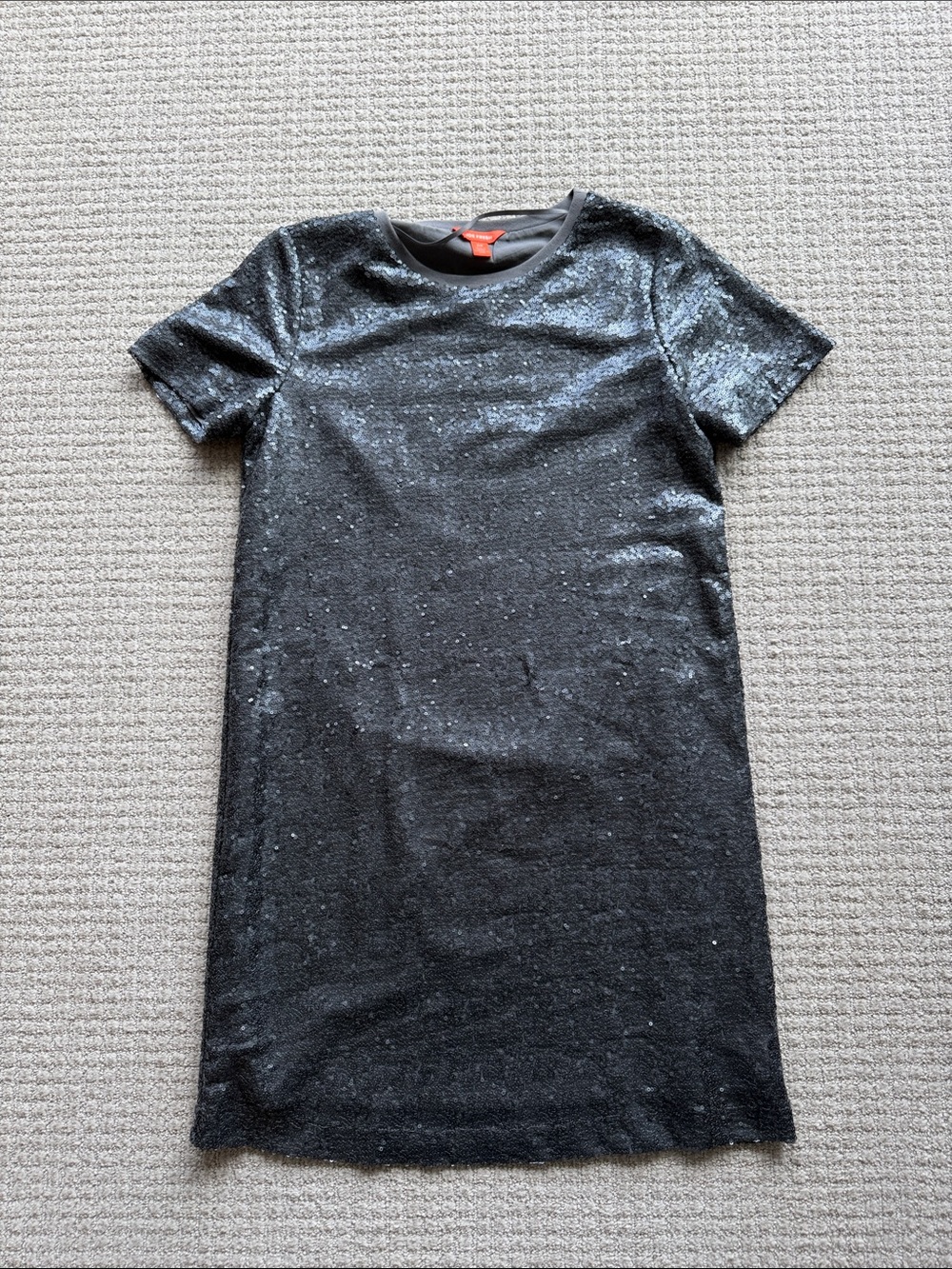 Joe Fresh Black Sequin Short-Sleeve Dress